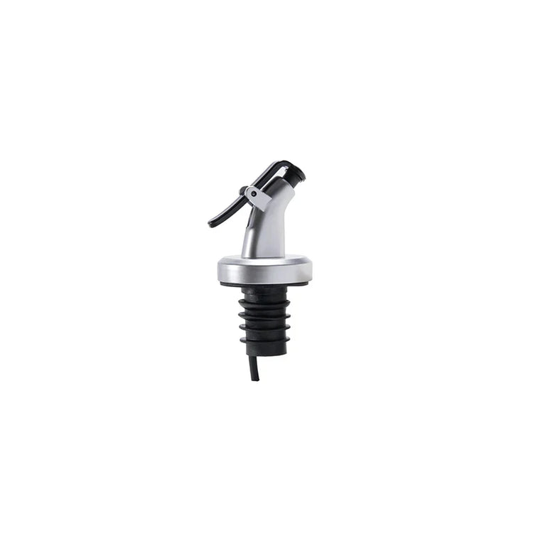 Bottle stopper with metal nozzle on a white background