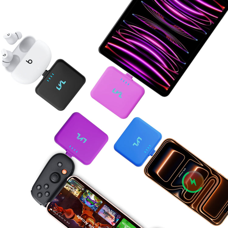 LVL Spark Charger - 4 Pack - Midnight Black / Royal Blue / Deep Purple / Hot Pink