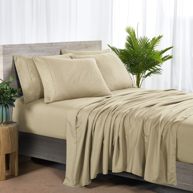 Bamboo 2000 Count Sheet Set with SnugGrip - Warm Taupe