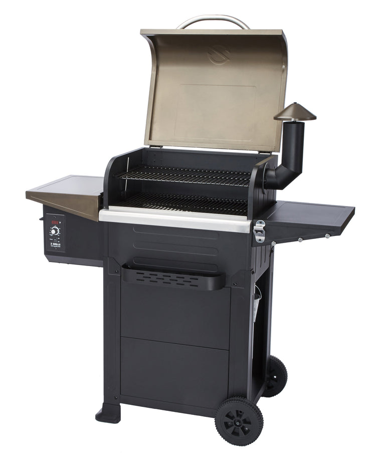 Black and silver grill on a white background