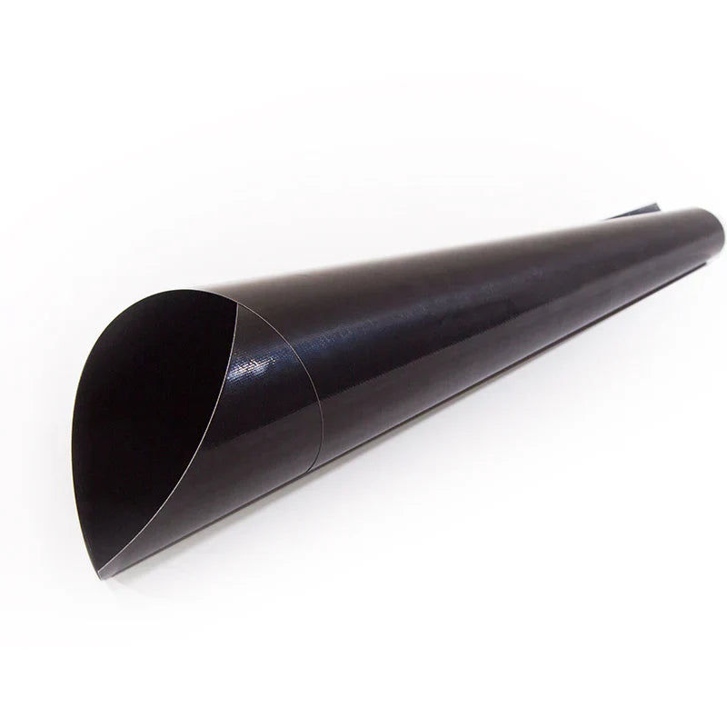 Black plastic cone on a white background