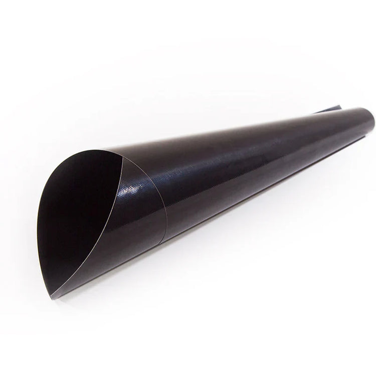 Black plastic cone on a white background