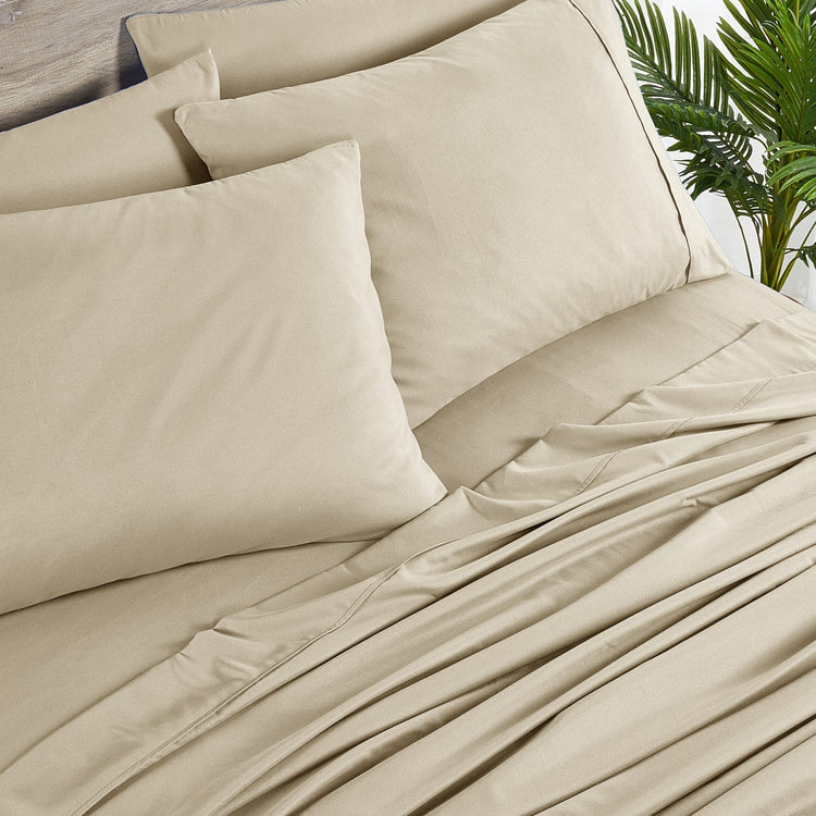 Bamboo 2000 Count Sheet Set with SnugGrip - Warm Taupe