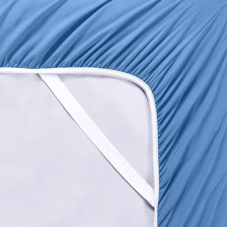 Bamboo 2000 Count Sheet Set with SnugGrip - Ocean Blue