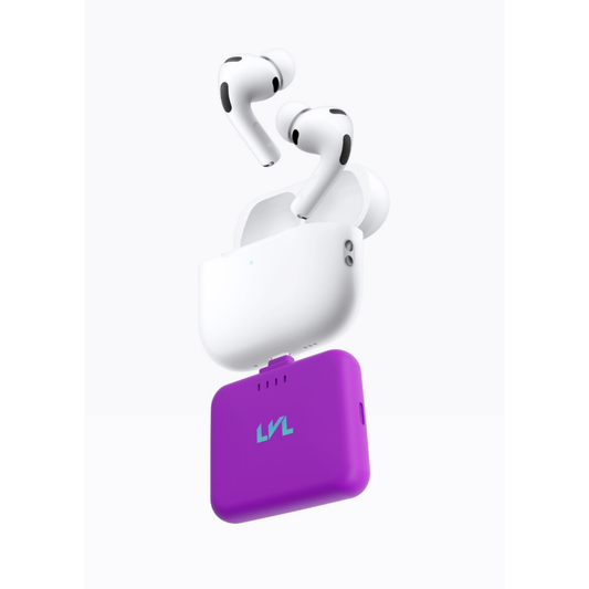 Five rectangular devices in blue, black, purple, and white on a white background