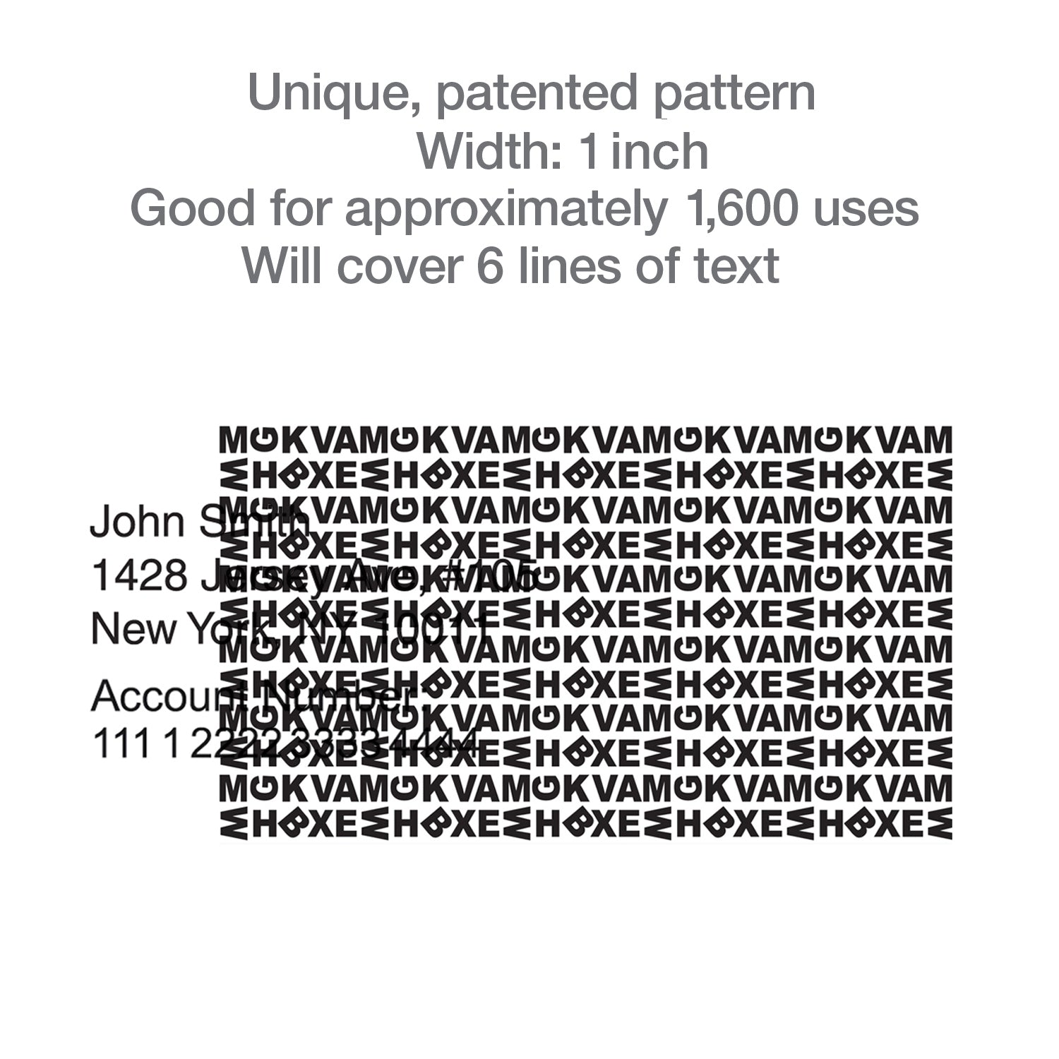 Textured pattern with a width of 1 inch, used for text coverage and design elements.