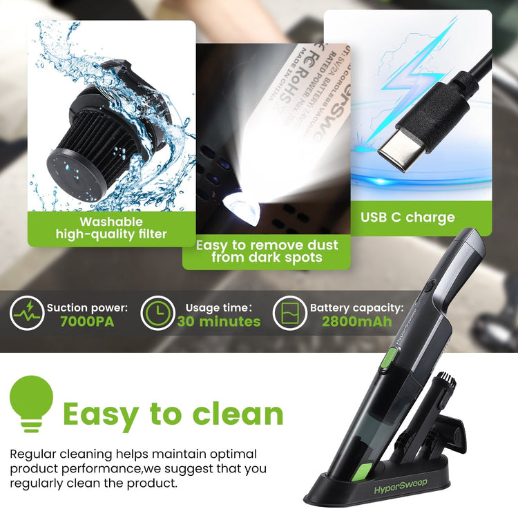 Hypersweep car vacuum cleaner