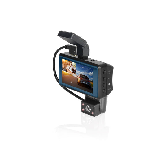 Minolta MNCD337N 1080p HD Dash Camera with 3 Inch Screen and Interior Camera - Black