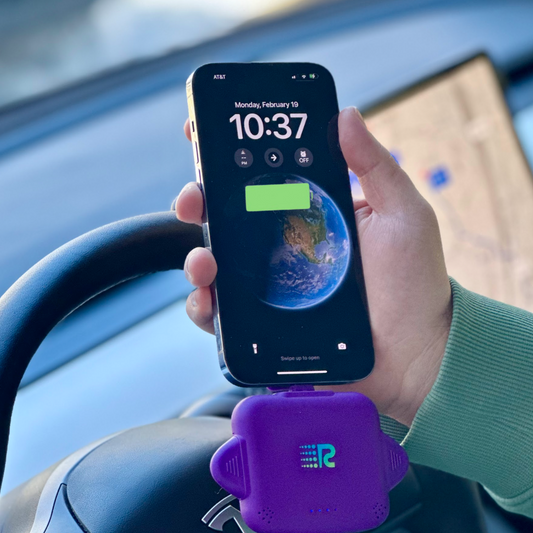 An 8-pack of Rush Charge Universe chargers in all available colors: black, white, blue, red, purple, pink, gold, and grey.